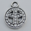 Pendant Zinc Alloy Jewelry Findings Lead-free, 16x13mm Hole:2.5mm, Sold by Bag