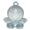 Transparent Acrylic Pendant, Animal 42x35mm Hole:3mm, Sold by Bag 