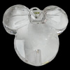 Transparent Acrylic Pendant, Animal Head 28x30mm Hole:2mm, Sold by Bag 