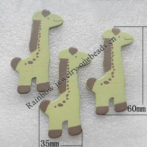  Wooden Applique, Animal 60x35x2mm Sold by PC