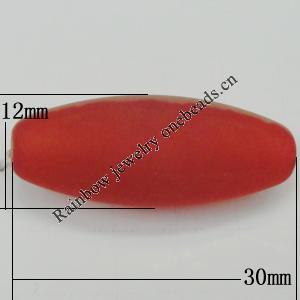 Dichroice Matte Acrylic Beads, Oval 30x12mm Hole:3mm, Sold by Bag 