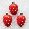  Wooden Applique, Strawberry 30x20x10mm Sold by PC