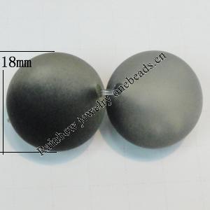 Dichroice Matte Acrylic Beads, Round 18mm Hole:2.5mm, Sold by Bag 