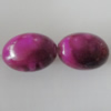 Imitation Ceramics Acrylic Beads, Oval 18x13mm Hole:2.5mm, Sold by Bag