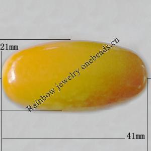 Imitation Ceramics Acrylic Beads, Oval 41x21mm Hole:4.5mm, Sold by Bag