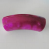 Imitation Ceramics Acrylic Beads, Curved Tube 33x12mm Hole:3mm, Sold by Bag