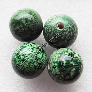 Wooden Jewelery Beads, Round 25mm Hole:3mm, Sold by PC