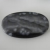 Imitation Ceramics Acrylic Beads, Flat Oval 51x30mm Hole:3mm, Sold by Bag