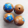 Wooden Jewelery Beads, Round 24mm Hole:4mm, Sold by PC