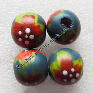 Wooden Jewelery Beads, Drum 18x20mm Hole:4mm, Sold by PC