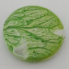 Watermark Acrylic Beads, Flat Round 30mm Hole:3mm, Sold by Bag 
