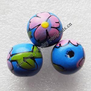 Wooden Jewelery Beads, Drum 18x20mm Hole:4mm, Sold by PC