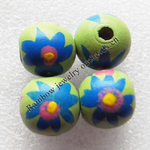 Wooden Jewelery Beads, Drum 18x20mm Hole:4mm, Sold by PC