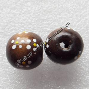Wooden Jewelery Beads, Drum 18x20mm Hole:4mm, Sold by PC