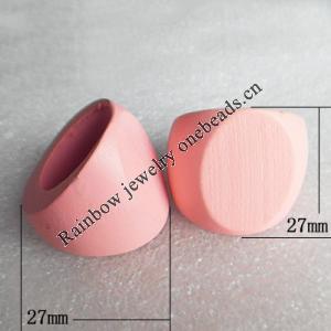 Wooden Finger Ring, 27mm Hole:17-19mm, Sold by Pc