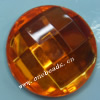 Taiwan Acrylic Cabochons,Faceted Flat Round 30mm,Sold by Bag