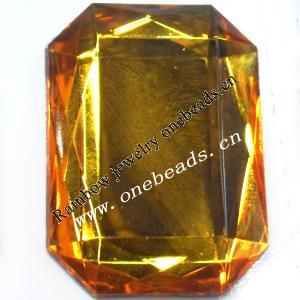 Taiwan Acrylic Cabochons,Faceted Rectangle 33x45mm,Sold by Bag