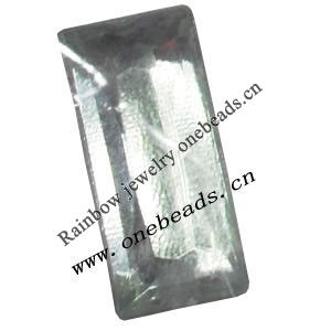 Taiwan Acrylic Cabochons,Faceted Rectangle 6x13mm,Sold by Bag
