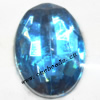 Taiwan Acrylic Cabochons,Faceted Flat Oval 18x25mm,Sold by Bag