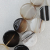 Gemstone beads, Agate(dyed), Flat Round 22mm Hole:2.5mm, Sold per 16-inch strand