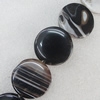 Gemstone beads, Agate(dyed), Flat Round 30mm Hole:2.5mm, Sold per 16-inch strand