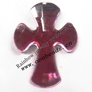 Taiwan Acrylic Cabochons,Faceted Cross 45x30mm,Sold by Bag
