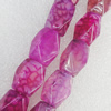 Gemstone beads, Agate(dyed), Polyhedron 16x10mm Hole:2.5mm, Sold per 16-inch strand