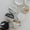 Gemstone beads, Agate(dyed), Flat Round 21mm Hole:2.5mm, Sold per 16-inch strand