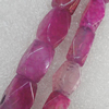 Gemstone beads, Agate(dyed), Polyhedron 14x8mm Hole:2mm, Sold per 16-inch strand