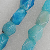 Gemstone beads, Agate(dyed), Polyhedron 16x10mm Hole:2.5mm, Sold per 16-inch strand