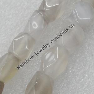 Gemstone beads, Agate(dyed), Polyhedron 12x10mm Hole:2.5mm, Sold per 16-inch strand