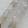 Gemstone beads, Agate(dyed), Polyhedron 12x10mm Hole:2.5mm, Sold per 16-inch strand