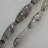 Gemstone beads, Agate(dyed), Oval 28x10mm Hole:2mm, Sold per 16-inch strand