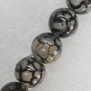 Gemstone beads, Agate(dyed), Round 14mm Hole:3mm, Sold per 16-inch strand