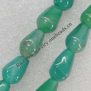 Gemstone beads, Agate(dyed), Teardrop 16x11mm Hole:2mm, Sold per 16-inch strand