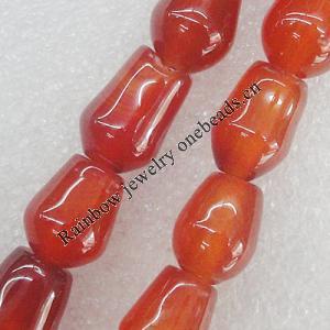 Gemstone beads, Agate(dyed), 15x11mm Hole:2mm, Sold per 16-inch strand