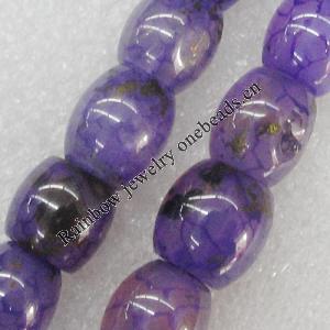 Gemstone beads, Agate(dyed), Drum 15x13mm Hole:2.5mm, Sold per 16-inch strand