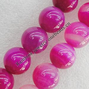 Gemstone beads, Agate(dyed), Round 14mm Hole:1.5mm, Sold per 16-inch strand