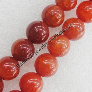 Gemstone beads, Agate(dyed), Round 14mm Hole:2.5mm, Sold per 16-inch strand