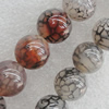 Gemstone beads, Agate(dyed), Round 14mm Hole:2.5mm, Sold per 16-inch strand