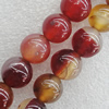 Gemstone beads, Agate(dyed), Round 16mm Hole:2.5mm, Sold per 16-inch strand