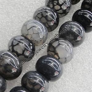 Gemstone beads, Agate(dyed), Rondelle 10x14m Hole:1.5mm, Sold per 16-inch strand