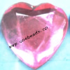 Taiwan Acrylic Cabochons,Faceted Heart 14mm,Sold by Bag