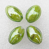 Silver Foil Lampwork Beads, Oval 11x16mm, Hole:About 2mm, Sold by PC