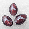 Silver Foil Lampwork Beads, Oval 11x16mm, Hole:About 2mm, Sold by PC