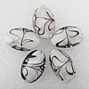 Lampwork Beads, Horse Eye 18x26x10mm, Hole:About 2mm, Sold by PC