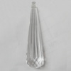 Transparent Acrylic Pendant, 64x15mm Hole:1mm, Sold by Bag 