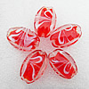 Lampwork Beads, Horse Eye 18x26x10mm, Hole:About 2mm, Sold by PC