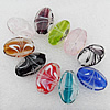 Lampwork Beads, Horse Eye 18x26x10mm, Hole:About 2mm, Sold by Group