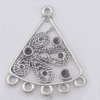 Connector Zinc Alloy Jewelry Findings Lead-free, 28x33mm Hole:2mm, Sold by Bag